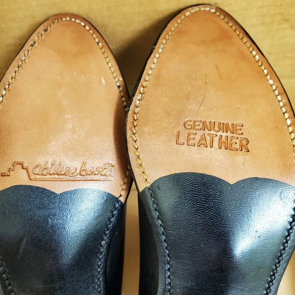 🤩New with tags Rare vintage genuine leather abilene black boots size 5.5 M - Picture 10 of 15